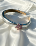 Silver Pearl Padded Headband with Star