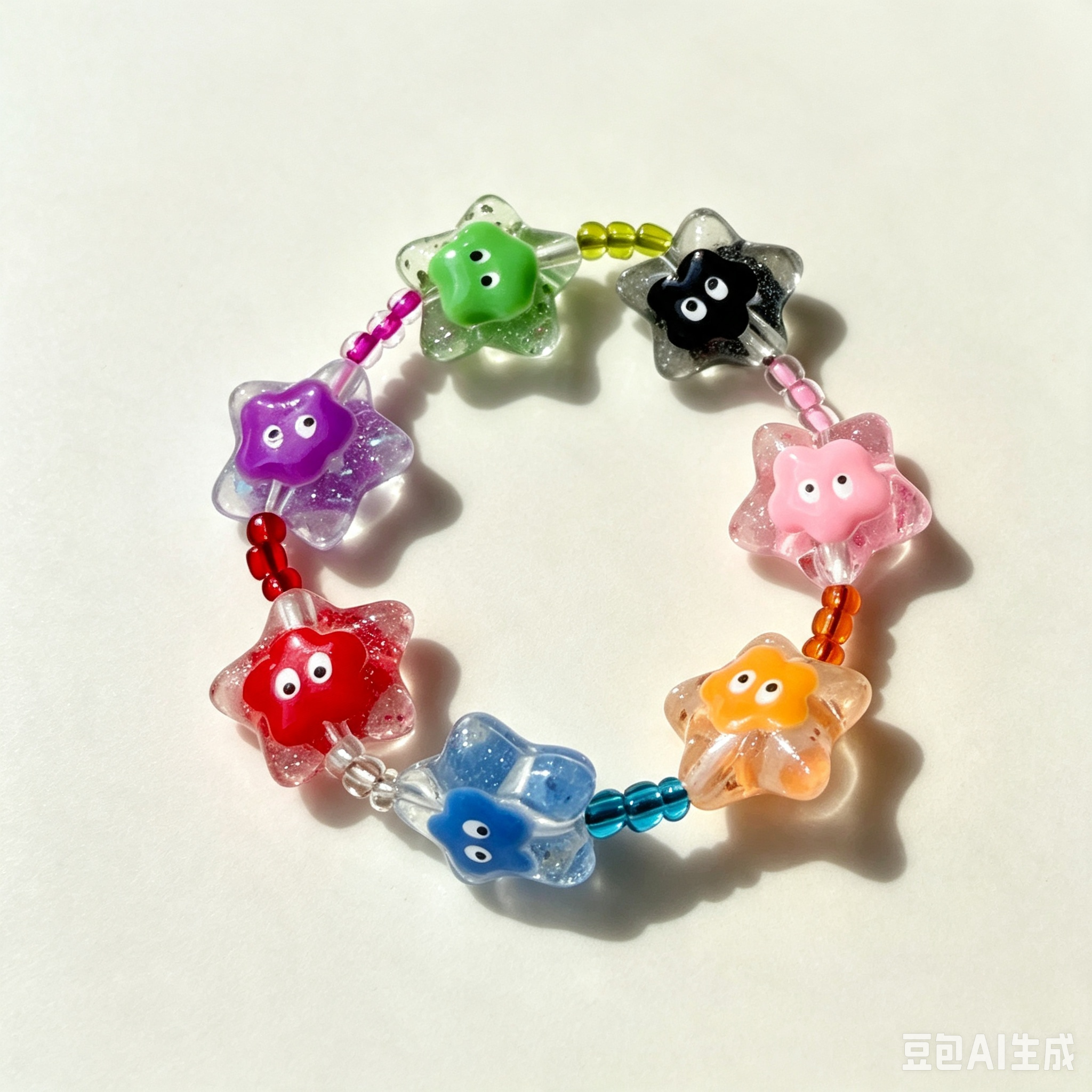 Cartoon Eye Star Beaded Bracelet