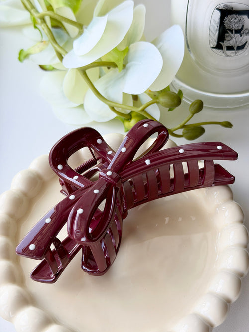 Burgundy Claw Clip Collection