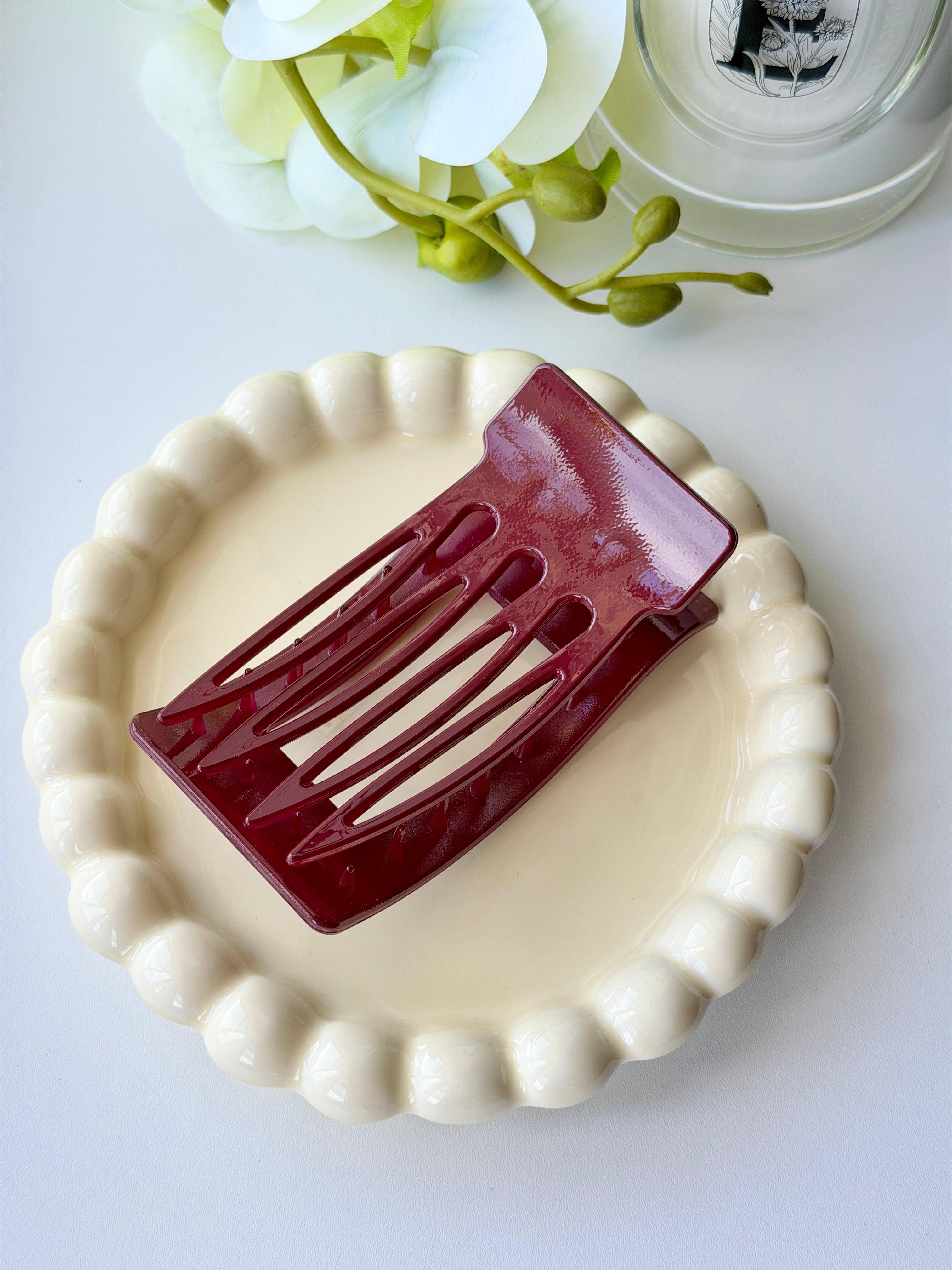 Burgundy Claw Clip Collection