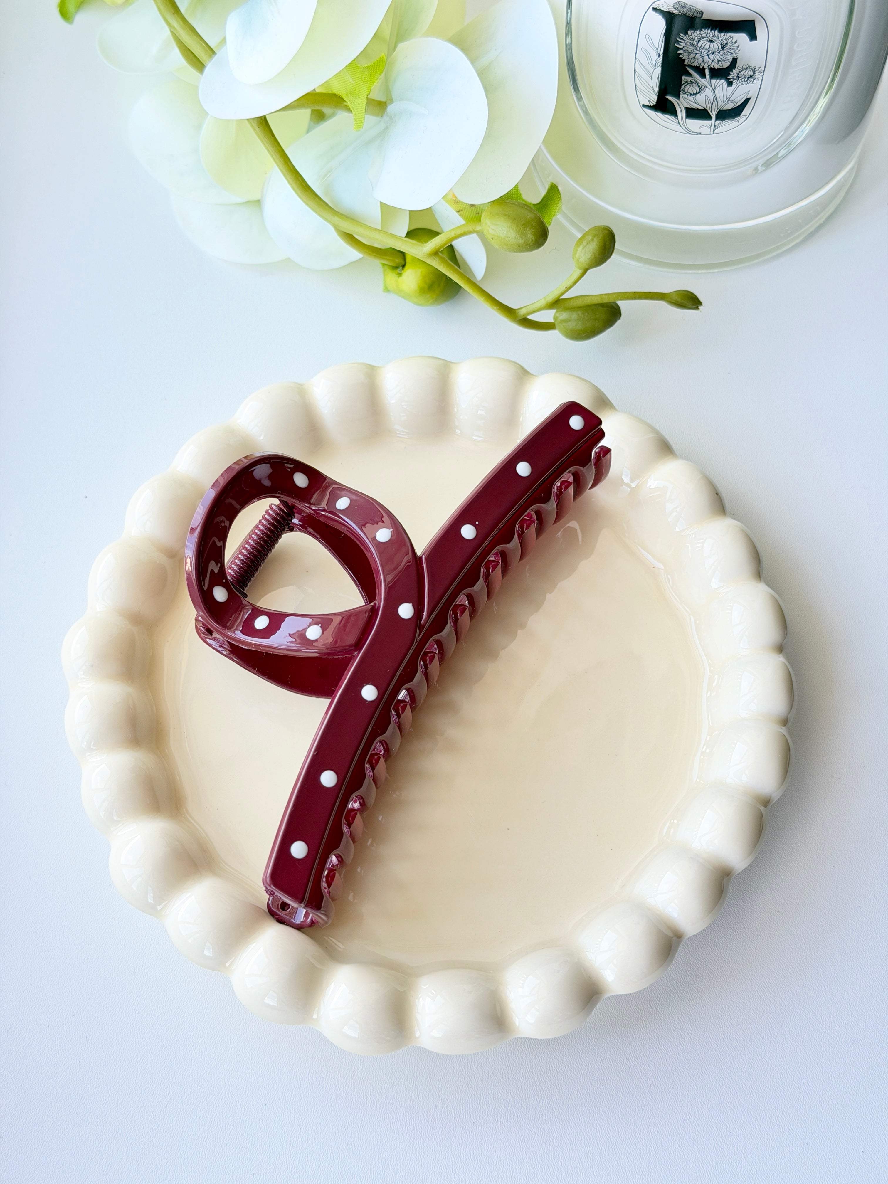 Burgundy Claw Clip Collection