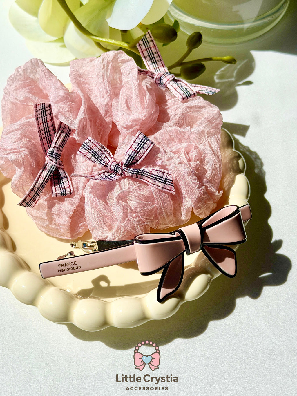 Pink Bow Scrunchie