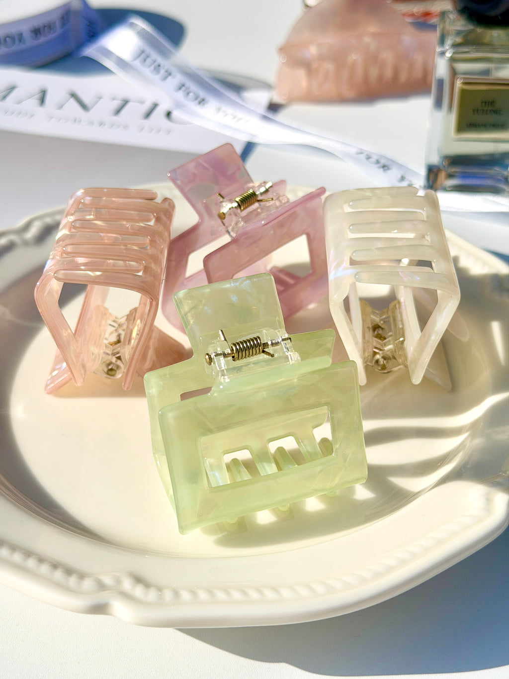 Square Acetate Hair Claw Clip