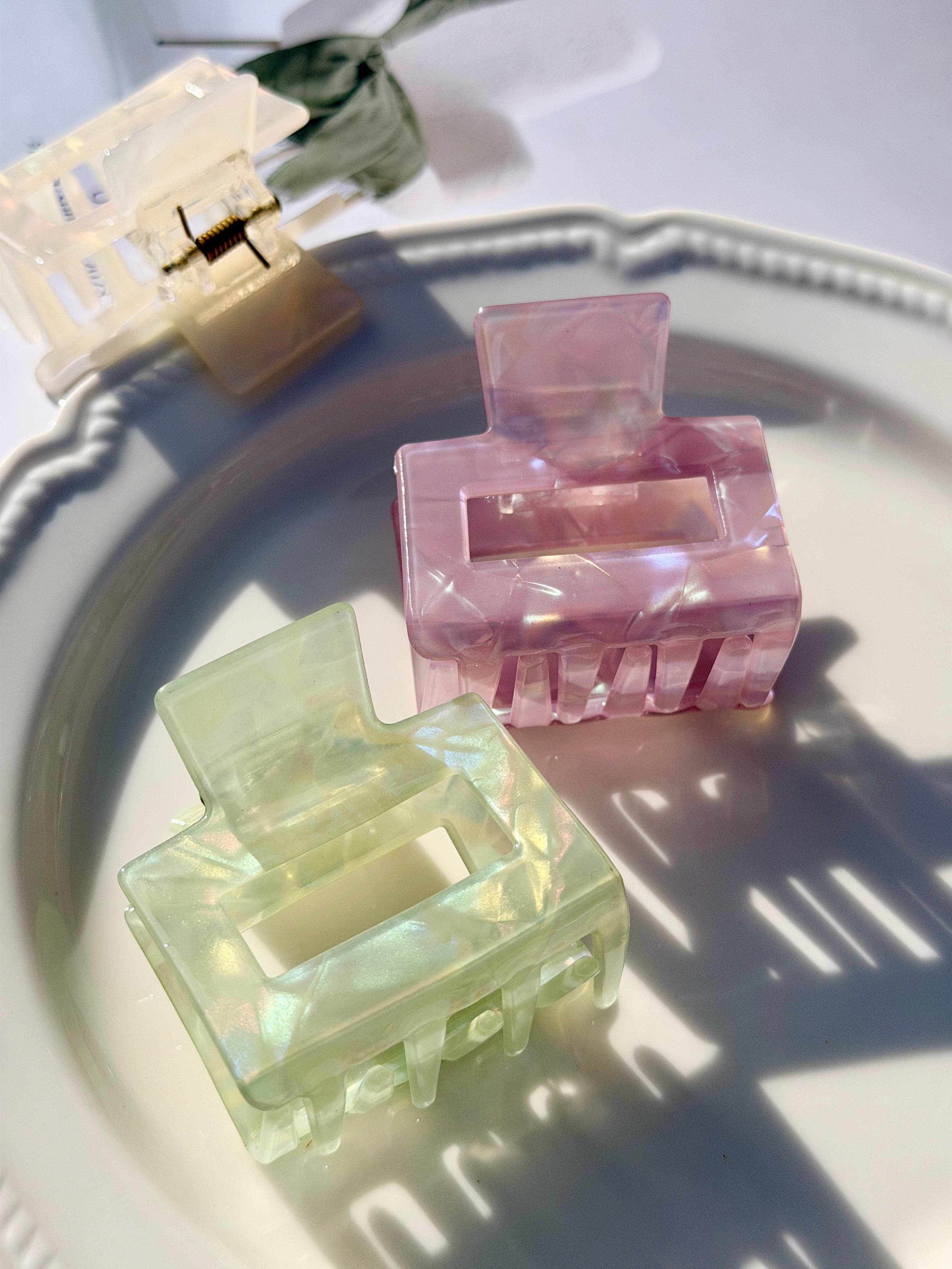 Square Acetate Hair Claw Clip