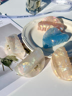 Pearlescent Half Moon Hair Claw Clip
