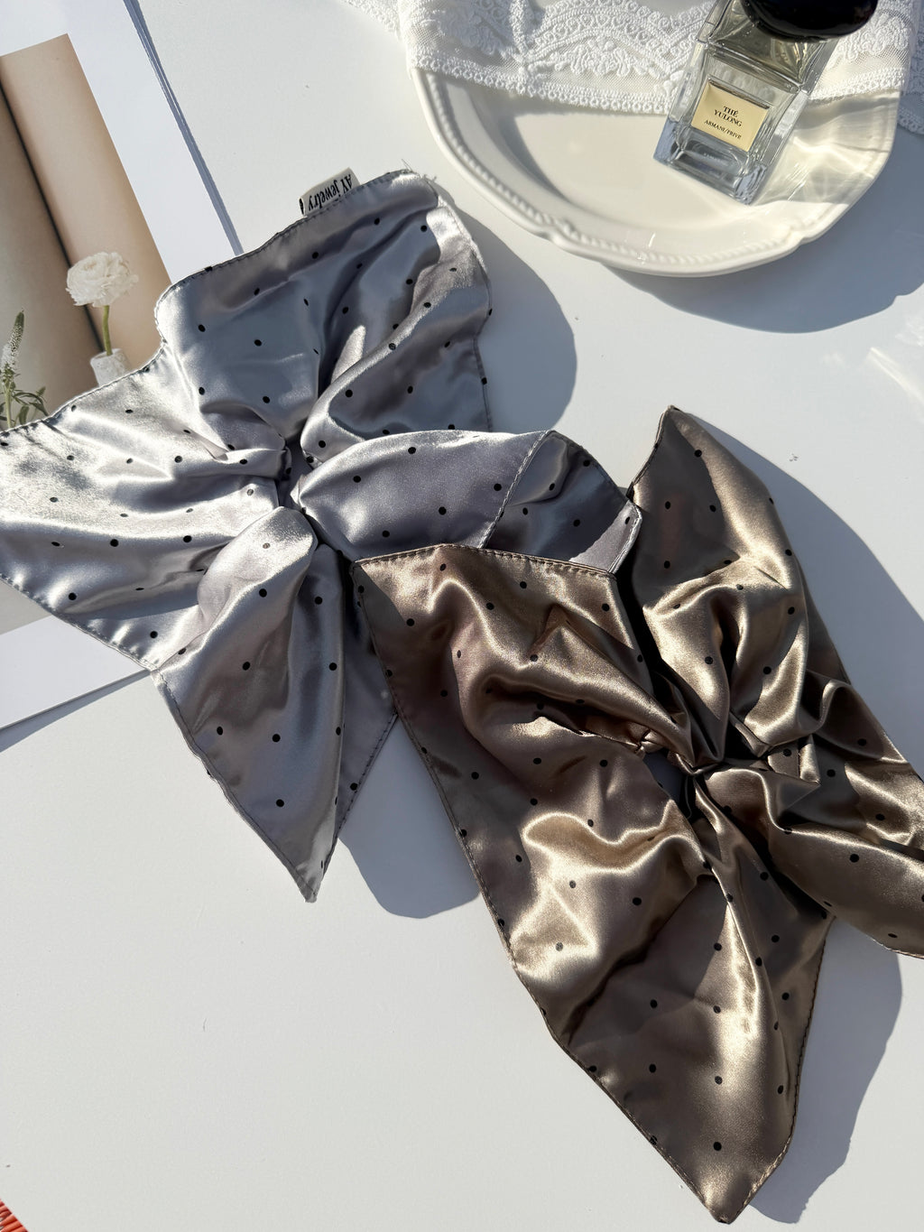 French Satin Ruffle Scrunchie