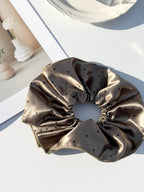 French Satin Ruffle Scrunchie