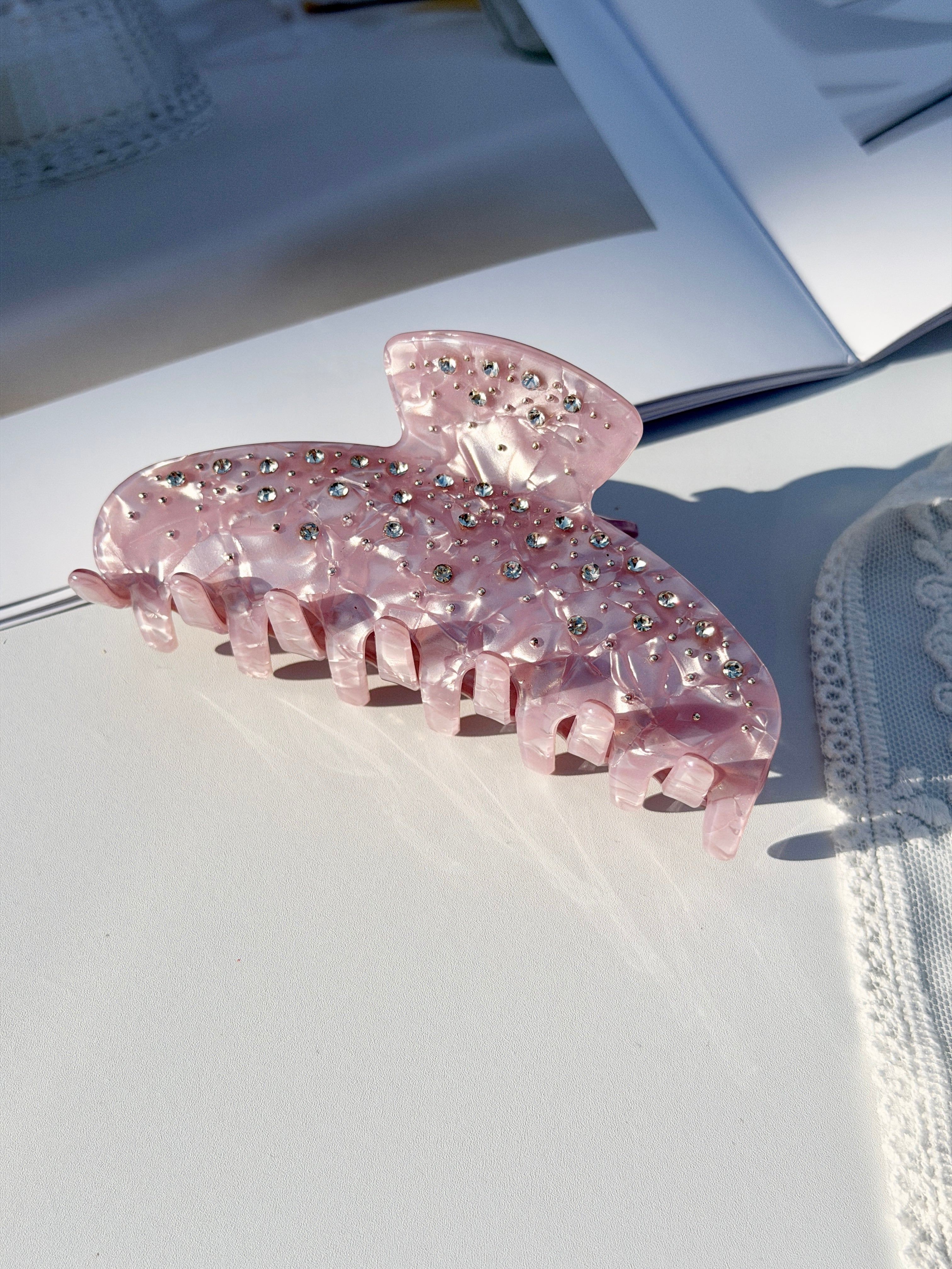 Glitter Crystal Claw Clip
