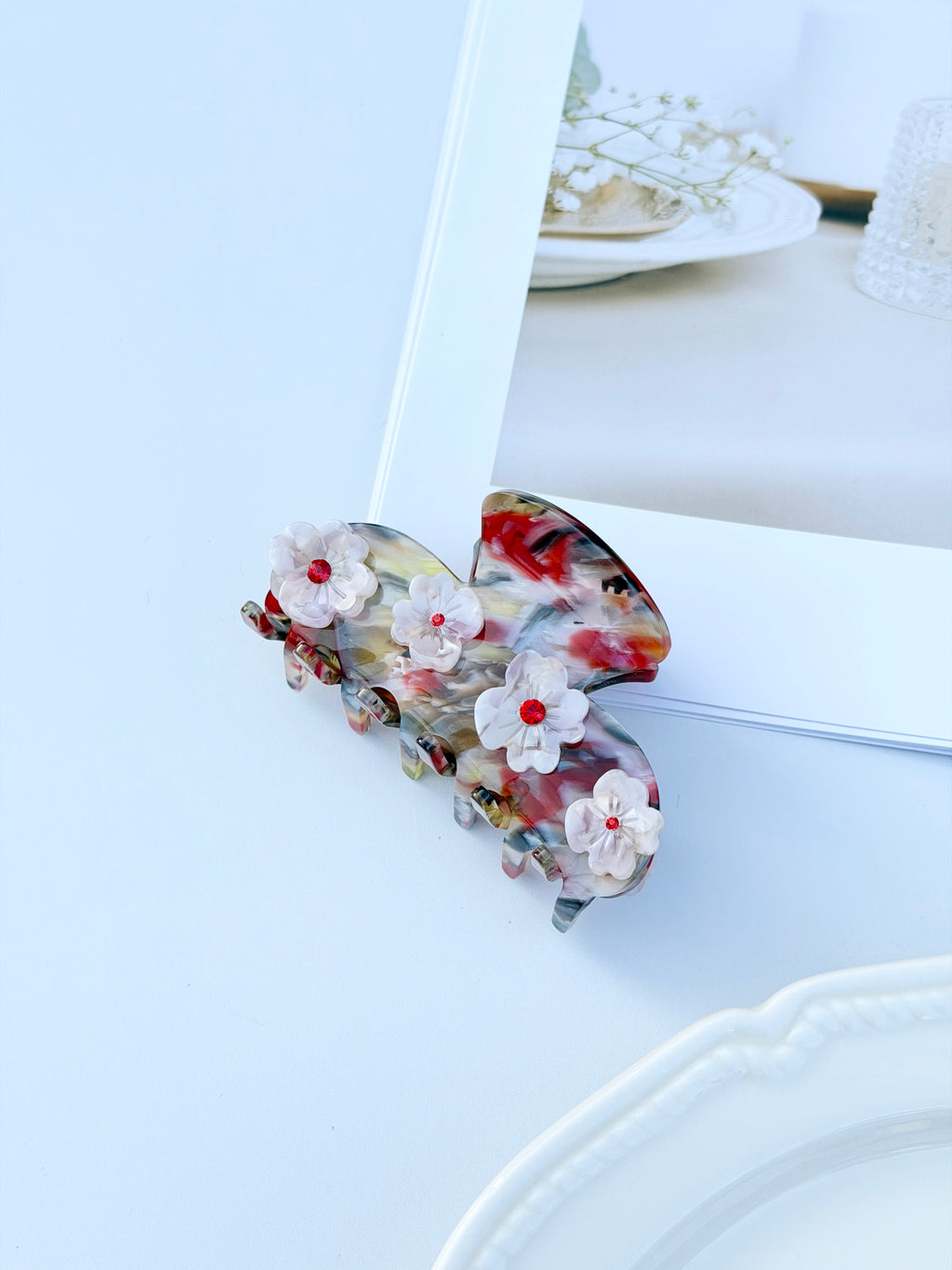 Cherry Blossom Hair Claw Clip