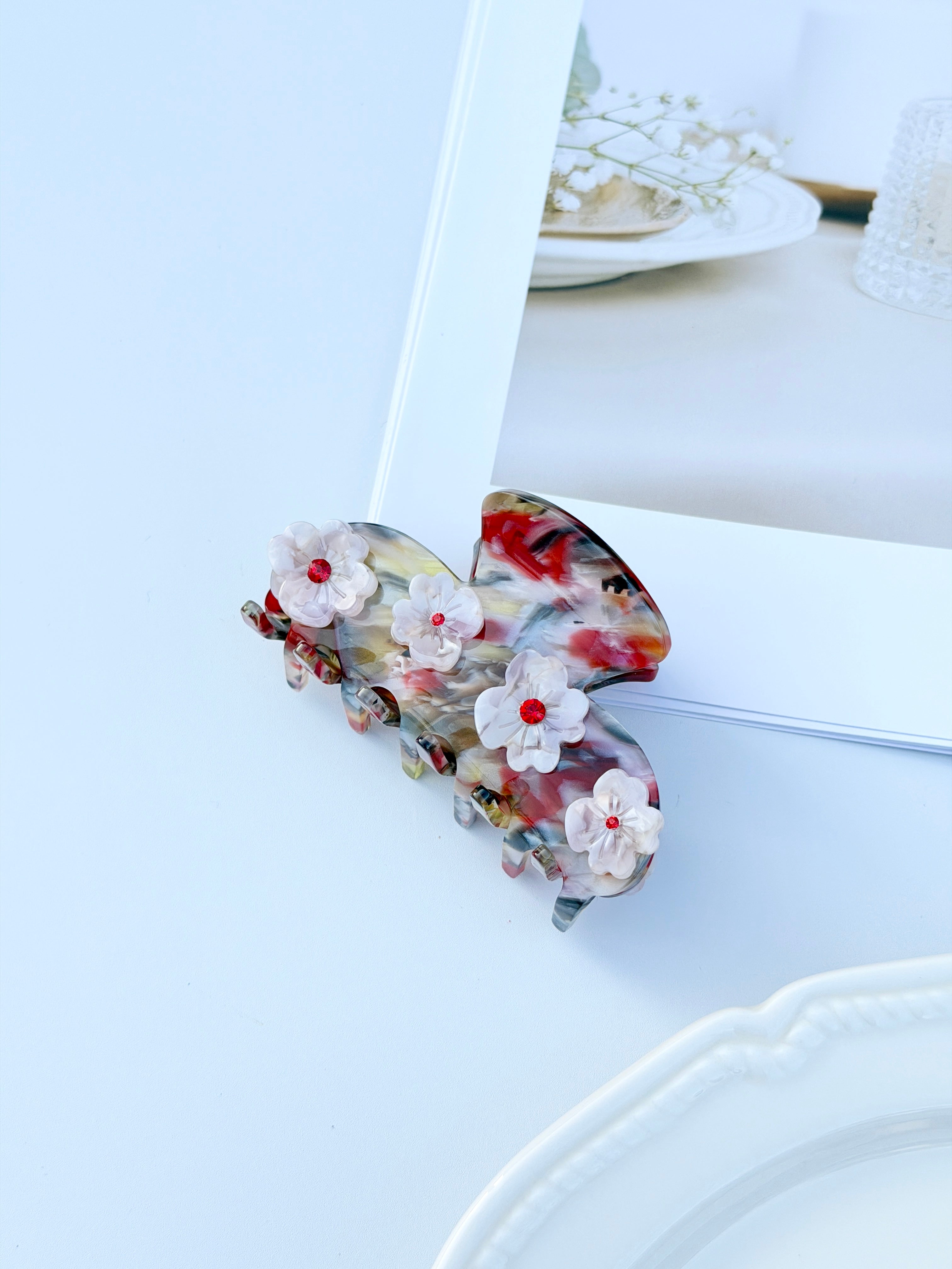 Cherry Blossom Hair Claw Clip