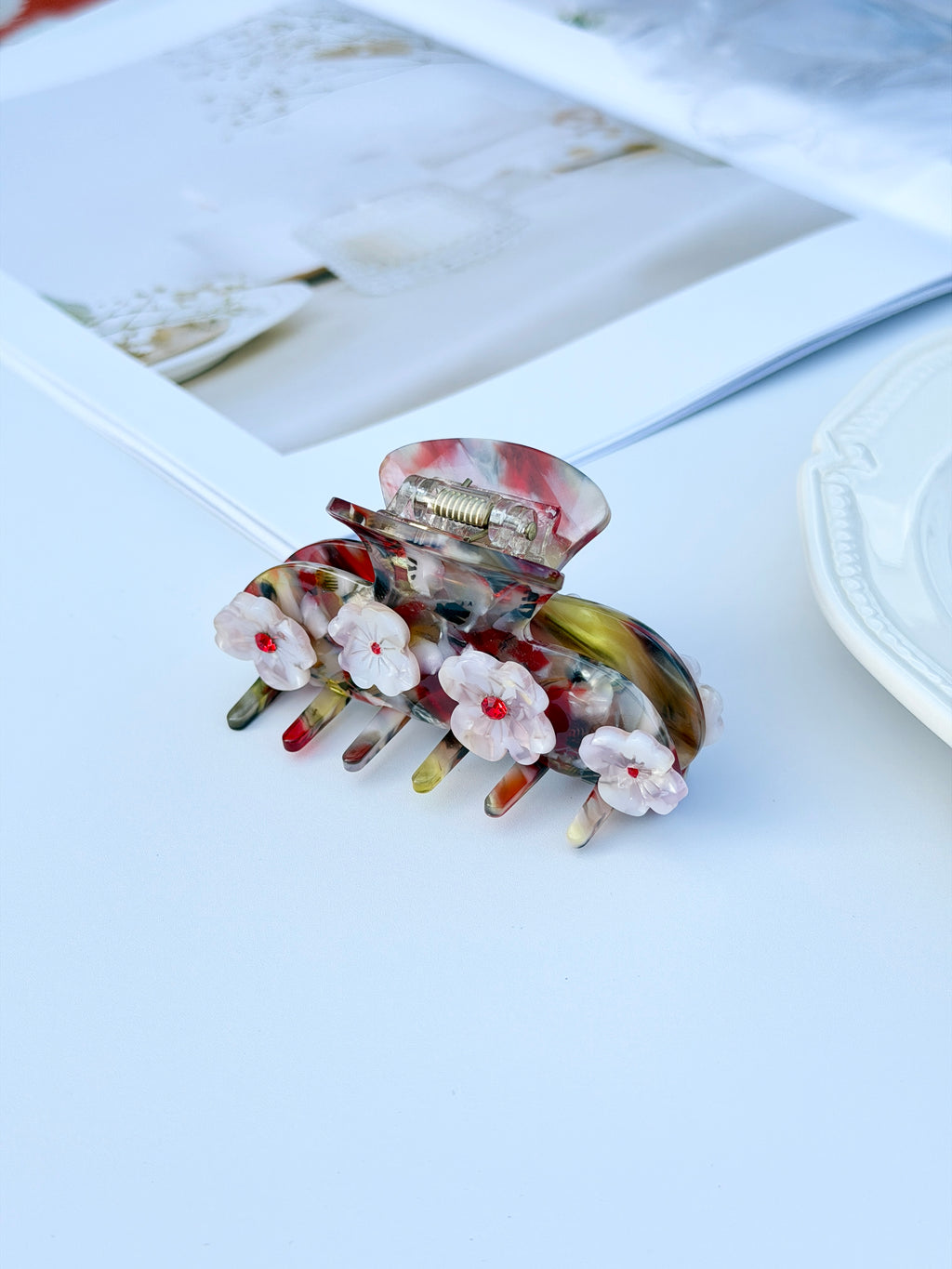 Cherry Blossom Hair Claw Clip