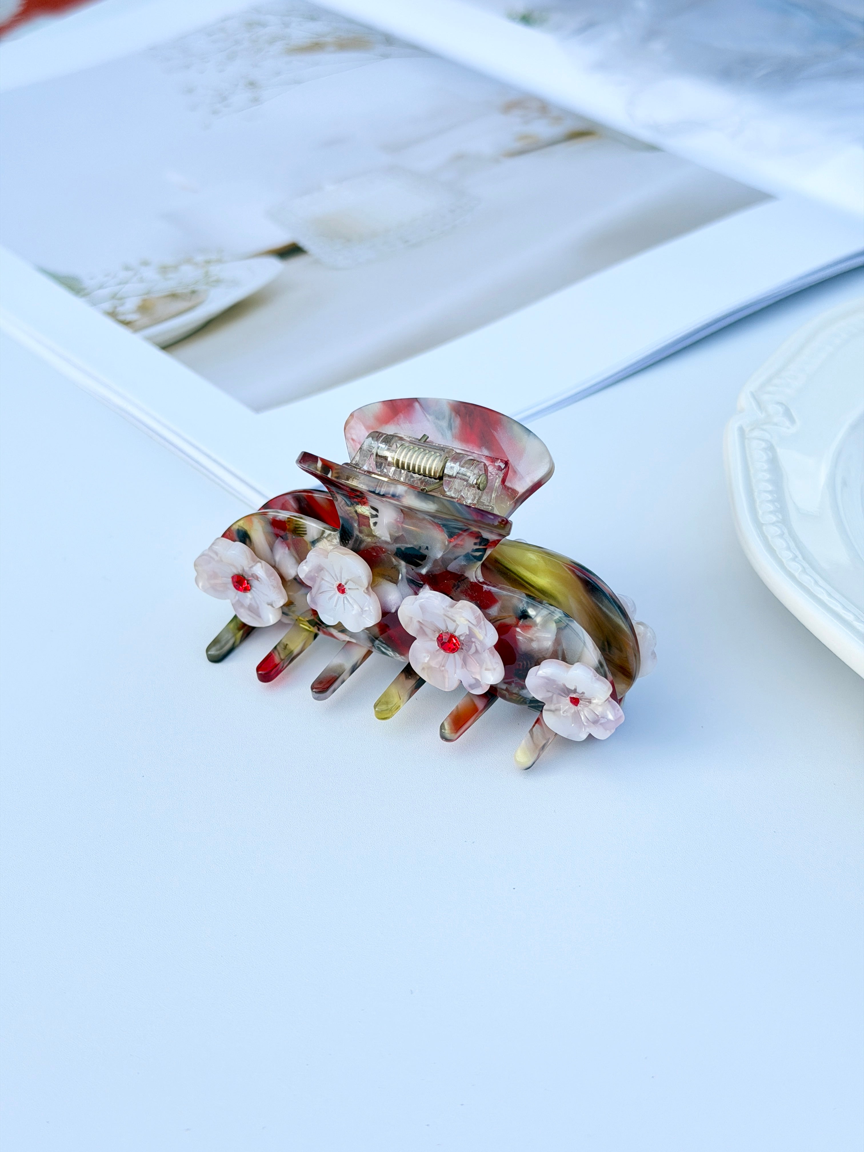 Cherry Blossom Hair Claw Clip