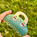 Cherry Checkerboard Hair Claw Clip