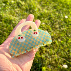 Cherry Checkerboard Hair Claw Clip