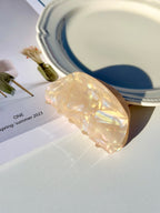 Pearlescent Half Moon Hair Claw Clip