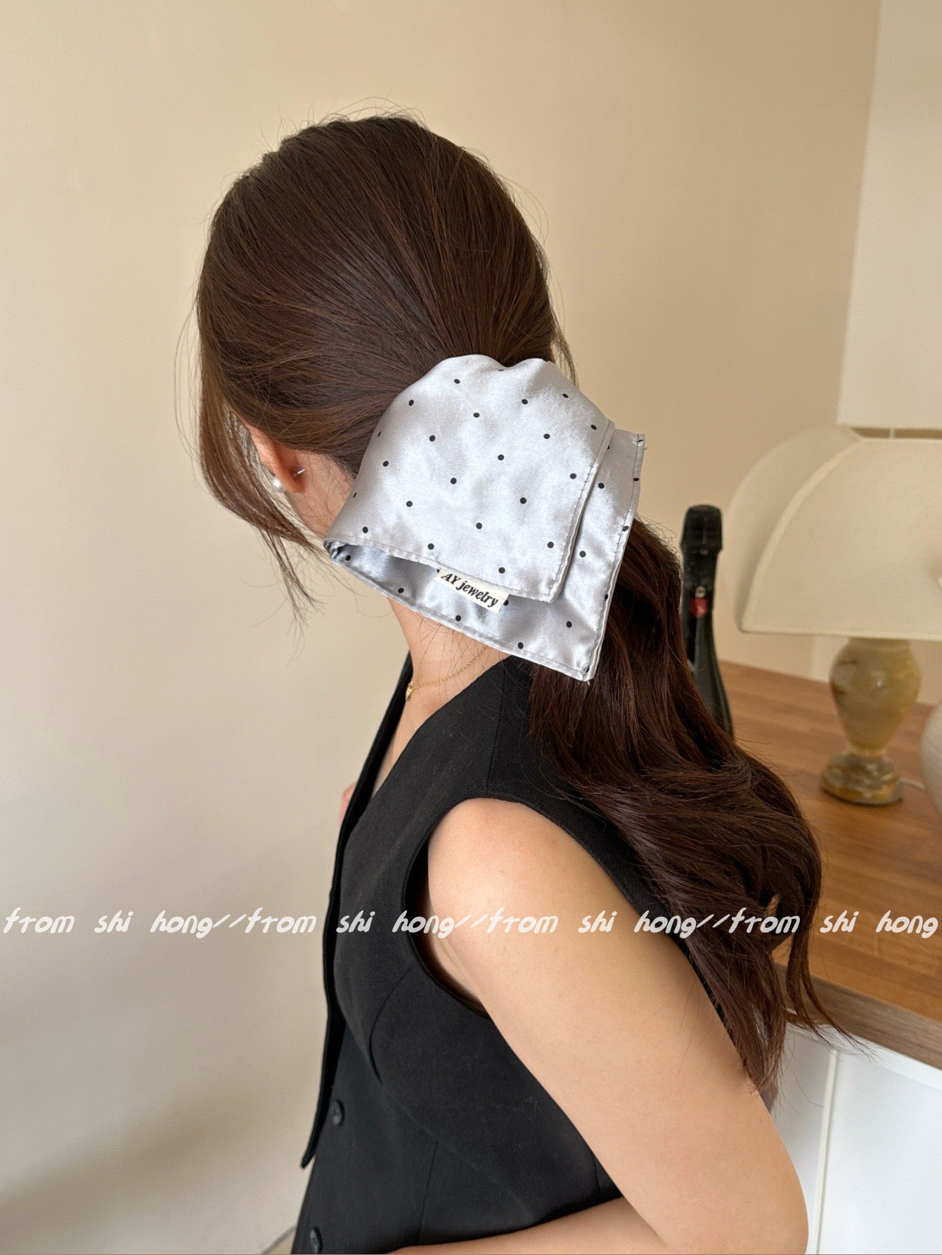 French Satin Ruffle Scrunchie