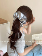 French Satin Ruffle Scrunchie