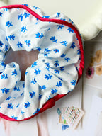 Blue Ditsy Floral Scrunchie
