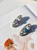 Crystal & Pearl Oval Hair Clip