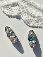 Crystal & Pearl Oval Hair Clip