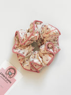 Vintage Floral Ruffle Scrunchie