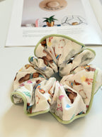 Teddy Bear Print Scrunchie