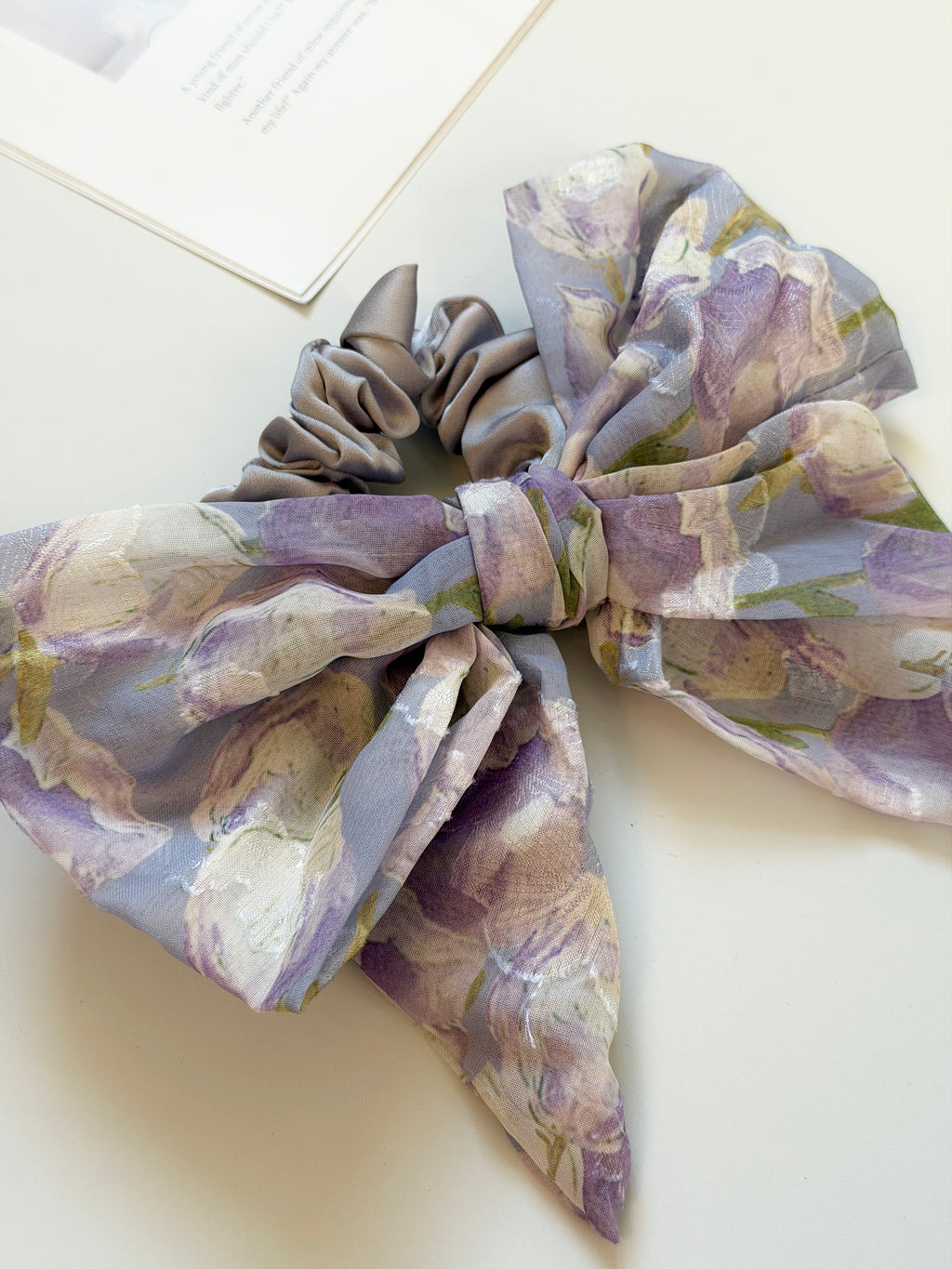 Floral Bow Hair Tie