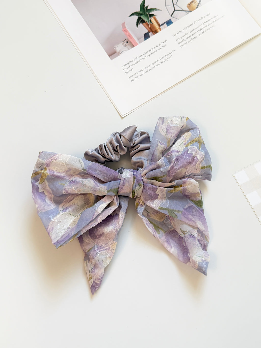 Floral Bow Hair Tie