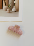 Pink Quilted Claw Clip