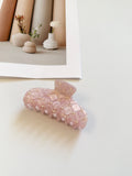 Pink Quilted Claw Clip