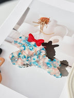 Poodle Dog Marble Acetate Hair Clip
