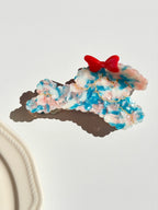 Poodle Dog Marble Acetate Hair Clip