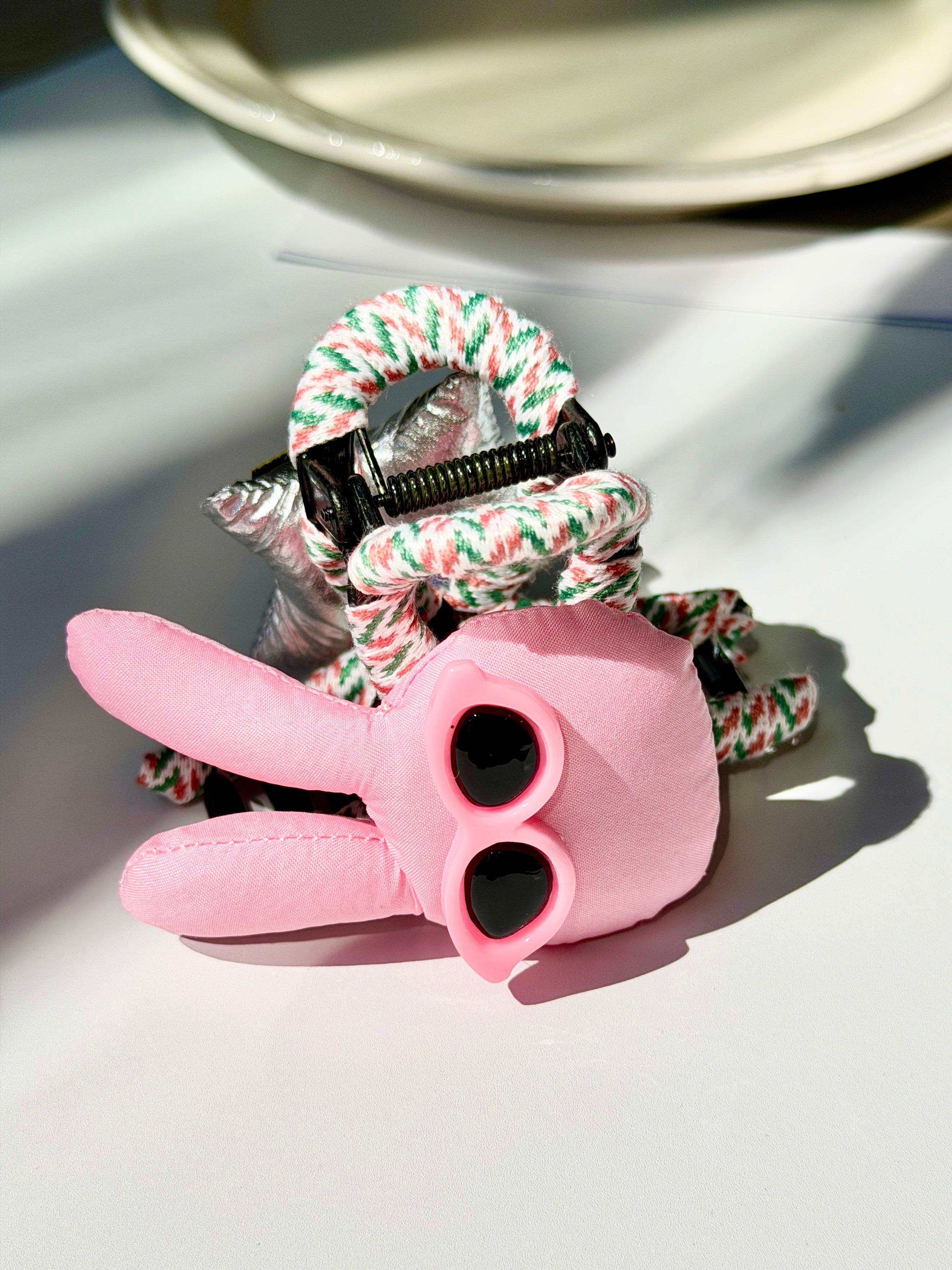 Pink Bunny Hair Clip