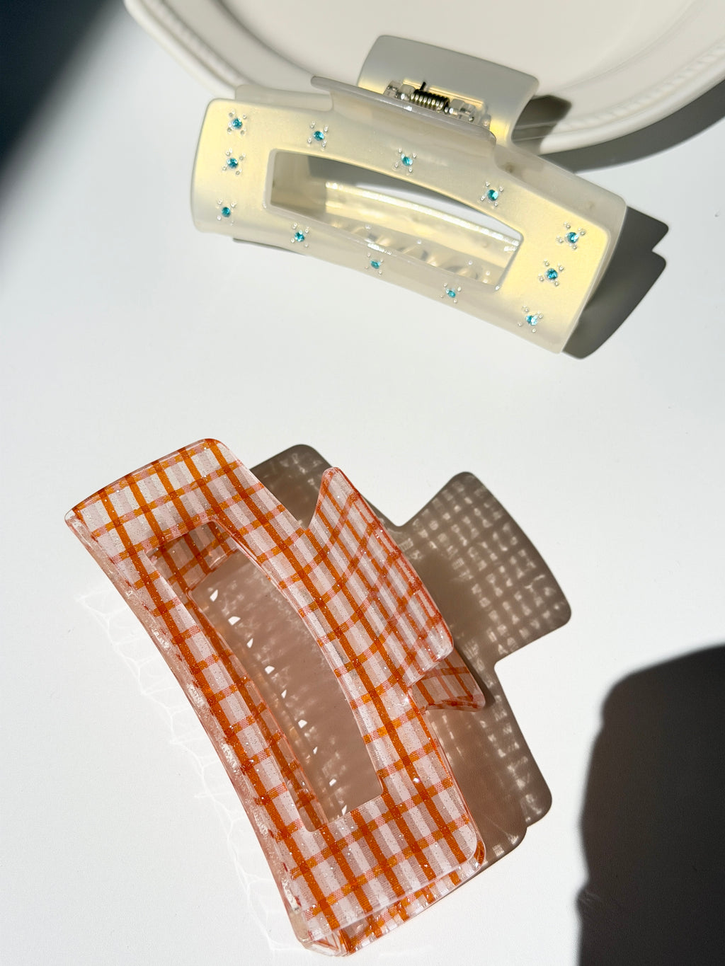 Large Square Acetate Claw Clip