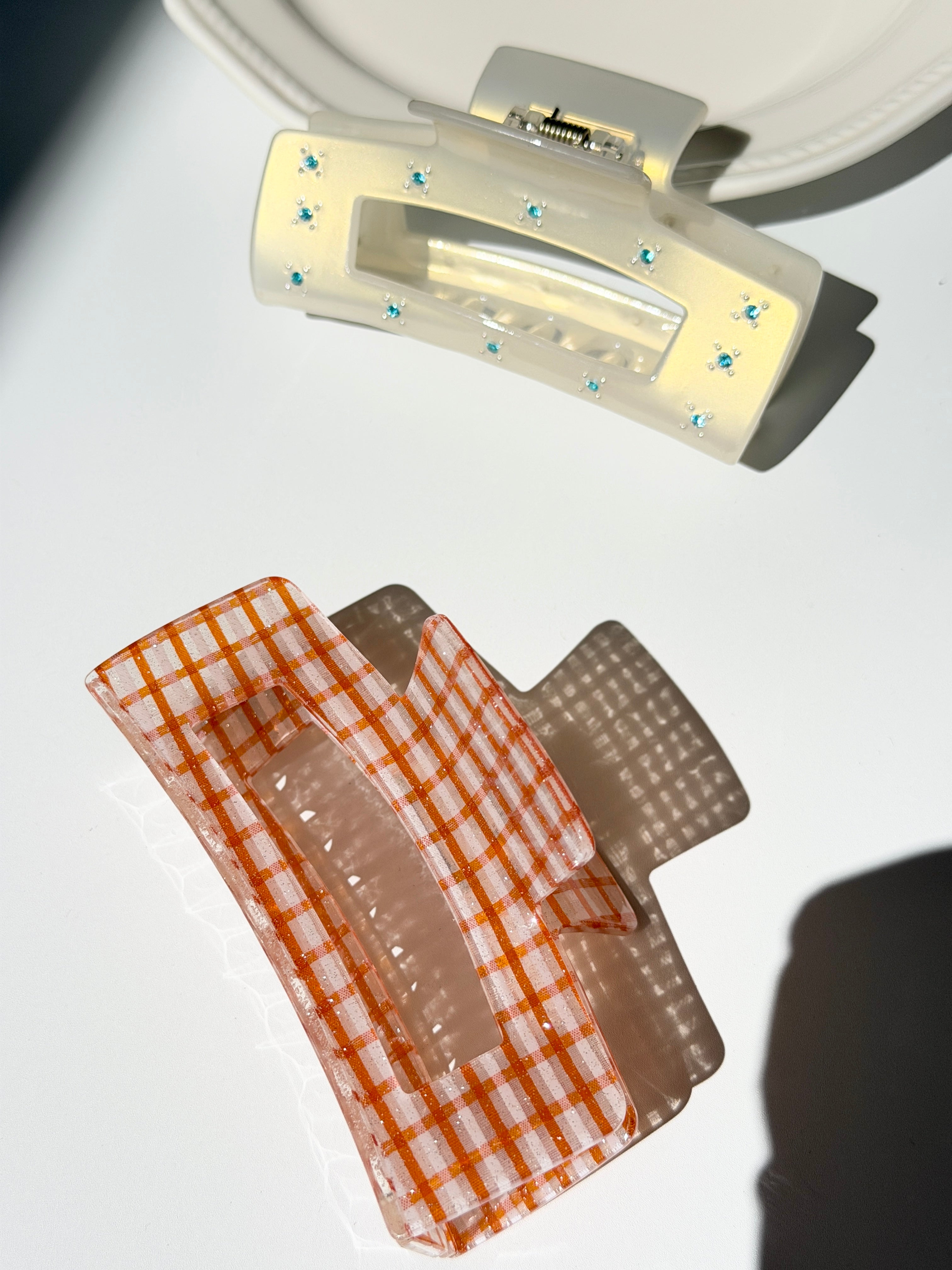 Large Square Acetate Claw Clip