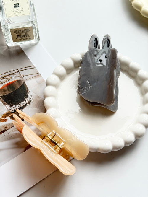 Bunny Acetate Claw Clip