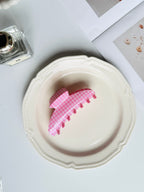 Pink Checkerboard Claw Clip