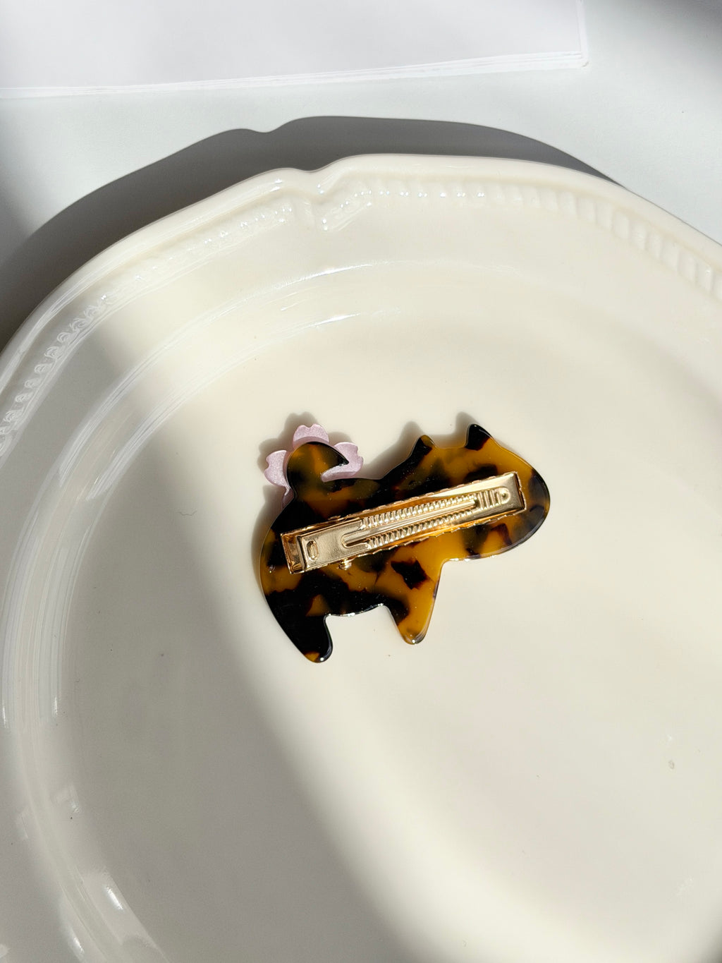 Tortoiseshell Cat Cherry Blossom Claw Clip