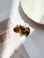 Tortoiseshell Cat Cherry Blossom Claw Clip