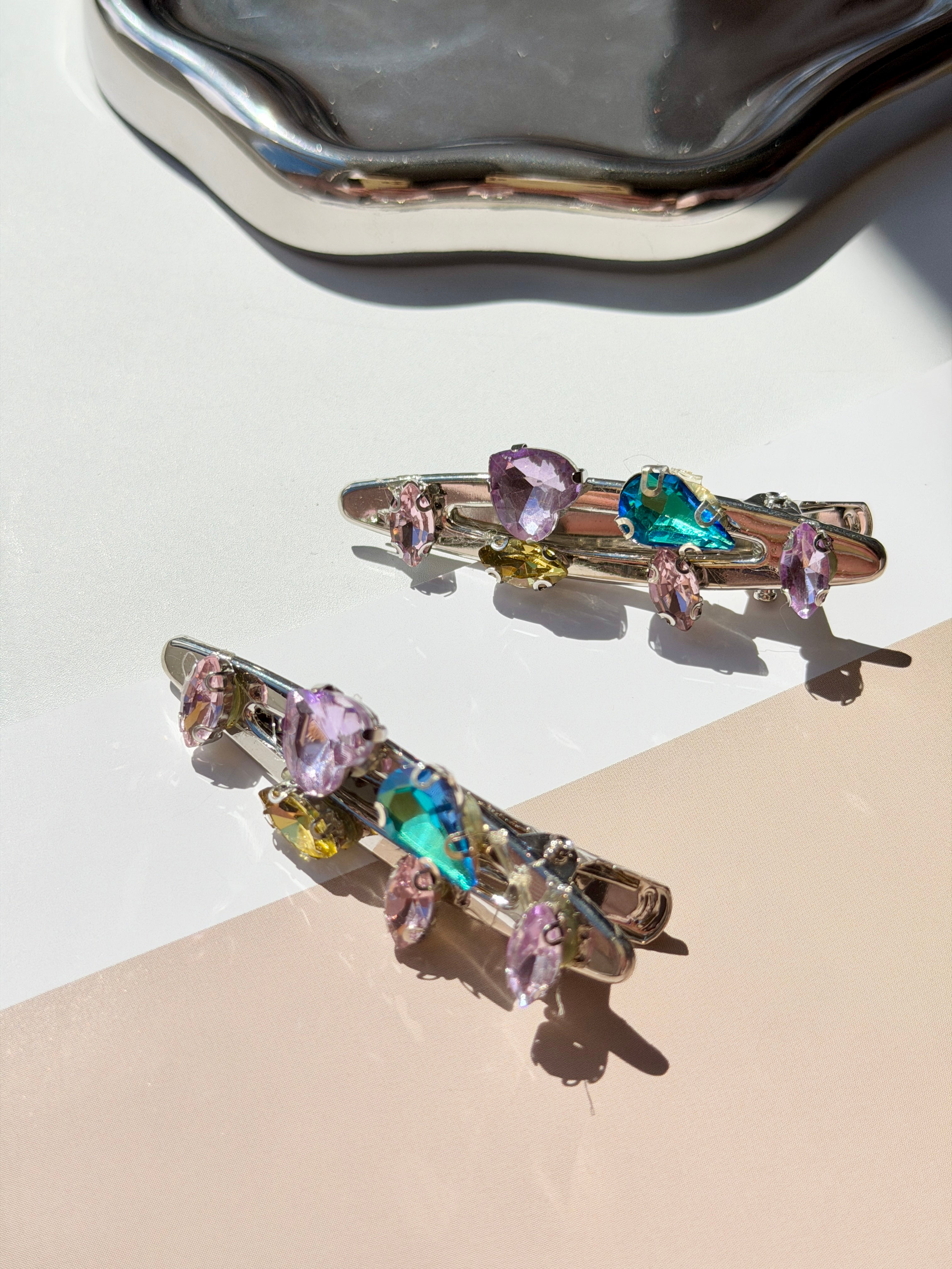 Mixed Gem Crystal Hair Clip