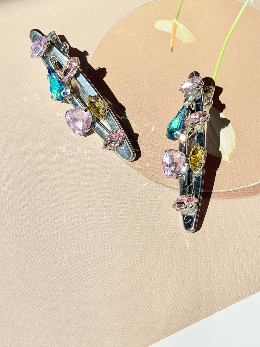 Mixed Gem Crystal Hair Clip