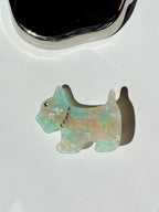 Scottie Dog Marble Acetate Hair Clip