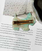 Scottie Dog Marble Acetate Hair Clip