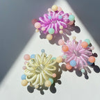 Coil Spring Hair Tie with Candy Beads