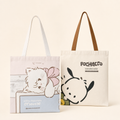 Cartoon Print Canvas Tote Bag
